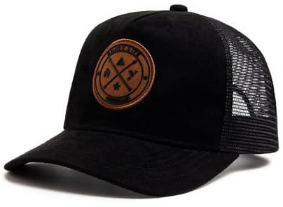 XFSRG Basecap Herren Mesh Cap Sommerhut Herren Sonnenschutz Kopf – Stilvolle Baseball Caps für (DE/NL/SE/PL, Alpha JASPO, Einheitsgröße, Schwarz)