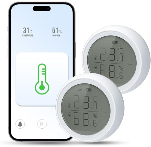 ZigBee 3.0 Temperatur- & Feuchtigkeitssensor (Mini) – Smart Thermometer Hygrometer, ZigBee-Gateway erforderlich (kein Hub), nicht direkt per WLAN/Bluetooth, nicht kompatibel mit Fritz!Box