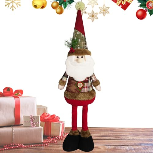 Generico Decorazioni Natalizie con Pupazzo di Neve, Figura in Piedi di Babbo Natale | Pupazzo di Neve di Natale con Gambe allungabili Decorazione Pupazzo di | Figura in Piedi del di per Porta