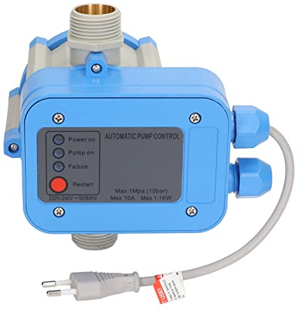 TOOLSGO Wasserpumpen-Druckreglerschalter für Brunnenpumpe Gartenpumpe Automatischer Wasserpumpenschalter Automatische Steuerung zum Schutz 220 V
