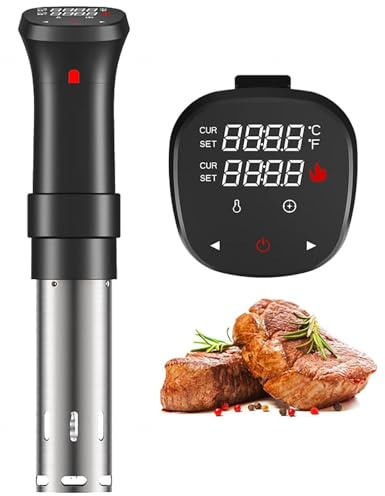 HEAXIY Olla Sous Vide, Circulador de Inmersión Táctil LCD con Resistencia Al Agua IPX7, Máquina Calentadora Al Vacío de Olla de Cocción Lenta de 25 °C a 99,5 °C (77 °F a 210 °F)