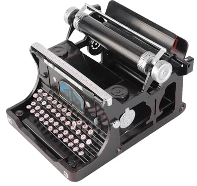 Haofy Macchina da Scrivere Vintage Portatile, Macchina da Scrivere Funzionale in Miniatura, Costruzione in Ferro Fatta a Mano, Ideale per gli Appassionati di Arredamento retrò e Scrittura