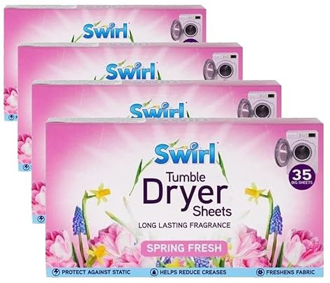 Spring Fresh Tumble Dryer Laundry Sheets 140 Pack For Fresh Clothes and Linen