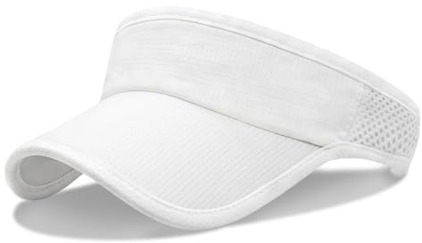 YAMEIZE Sun Visors for Women Men Wide Brim Running Golf Tennis Ponytail Sun Visor for Sport Summer