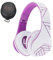 PowerLocus Cuffie Bluetooth Over Ear, Cuffie Wireless Bluetooth 5.3, Hi-Fi Stereo Suono, Senza Fili con Microfono, Pieghevoli, Micro SD/TF, FM Radio per Viaggio/Telefono/PC/Ufficio (Viola)