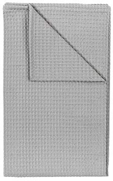 KraftKids Babydecke in Waffel Piqué grau, Kuscheldecke 70 cm x 100 cm, Fleecedecke mit Liebe handgefertigt in der EU