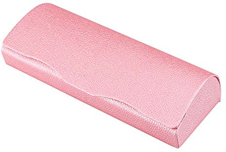 LifeArt Brillenetui, Hartschale, tragbare Sonnenbrillenetui, modische PU-Leder-Brillenhülle, leicht, E_639_rosa, Medium