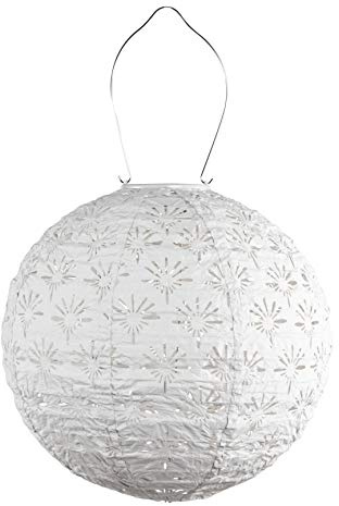 Allsop Soji Stella - Deco Globe - 12 Outdoor Solar Lantern -White