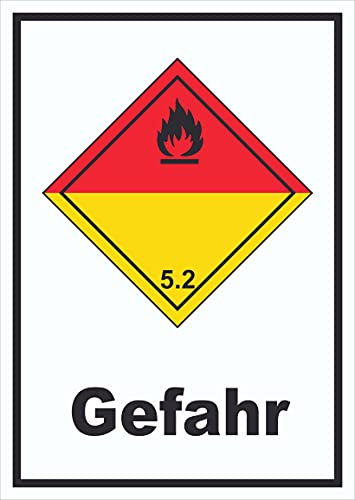 HB-Druck Schild Organische Peroxide Gefahr explosiv hochkant A1 (594x841mm)
