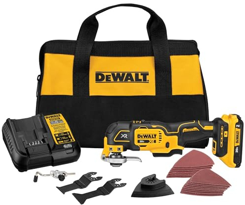 DEWALT DCS356SD1 20 V MAX XR 3-Gang-Oszillierendes Werkzeug-Set, Gelb