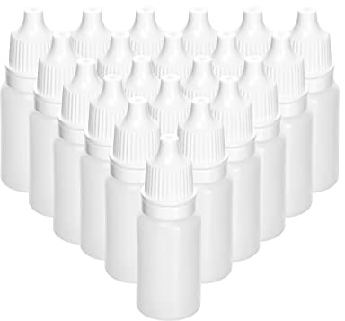 QWORK® 150 Stück 10 ml Kunststoff Tropfflaschen (leer), PE Dosierflaschen zum Abfüllen und Dosieren, für DIY, Bastel- und Hobby-Anwendungen