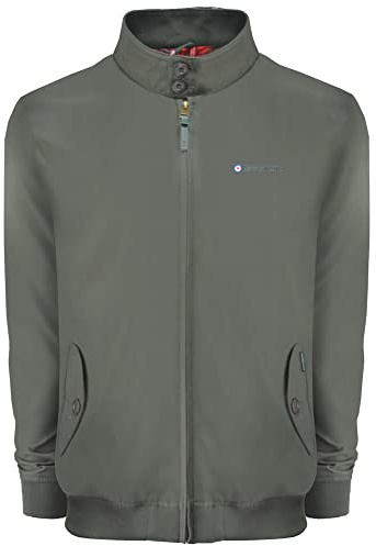Lambretta Harrington Retro MOD klassisk jacka för män, Khaki, S
