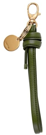 Fossil Leder Schlüsselanhänger Keyfob Key Ring Tarragon grün
