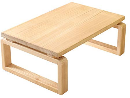 Nachttische für Zuhause, Laptop-Schreibtisch, bodenstehender niedriger Tisch für Teestube, Terrasse, Terrasse, Balkon, Freizeit-Couchtisch, Beistelltisch aus Massivholz, Korbtisch (Farbe: B,