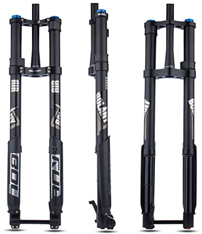 Samnuerly DH Mountainbike-Federgabel 26 27,5 29 Zoll MTB Inverted Air Gabel Federweg 140 mm Einstellbarer Rückprall Gerades Rohr Steckachse 15 x 110/150 mm Gabel