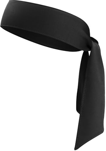 ONUPGO Head Ties Headband for Men Women, Adjustable Sports Sweatband Ninja Headband Karate Tie Back, Sweat Wicking Workout Head Band for Sports, Running, Tennis, Yoga, Soccer (Black)