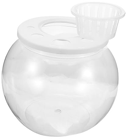 minkissy Klarer Kunststoff-fischbehälter Transparentes Aquarium Für -landschaften Dekoration Von Büro Zuhause Oder Garten Geeignet Für Fische Und Schildkröten