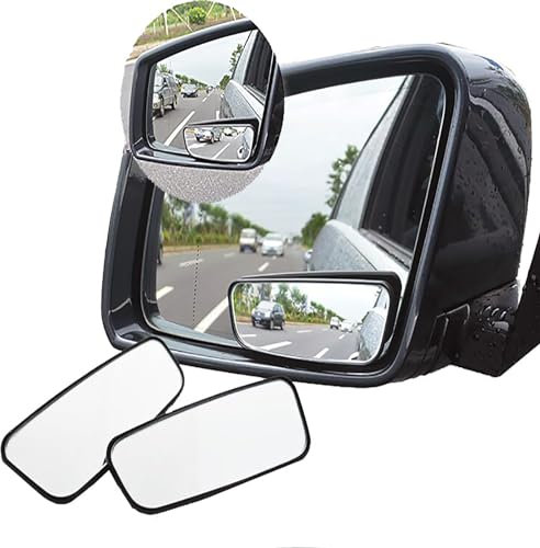 2 Pack Miroir d'angle mort de Voiture,360° Tourner Miroir de Point Aveugle,Miroir d'angle mort pour Rétroviseur,Retroviseur Angle mort Voiture pour Véhicules, Moto, Camions et SUV
