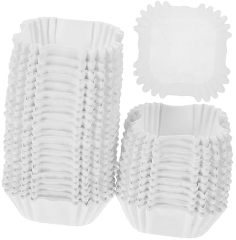 Alipis 2000piezas Taza De Pastel Cuadrada Para Hornear Capacillos De Papel Para Muffins Envoltorios Para Cupcakes De Calidad Alimentaria Medianos Para Postres