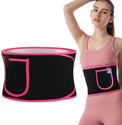 MWUMRCM Gaine Amincissante Ventre Plat Femme,Néoprène Ceinture de Sudation, Réglable Ceinture Amincissante,Ceintures Sudation avec Sac Téléphone,Ceintures Sudation pour Entraînement, Fitness, Sport