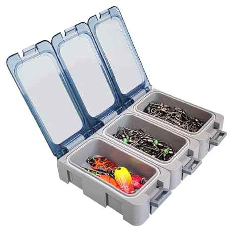 Angelköder-Organizer, Angelköder-Box | Stoßfeste, wasserdichte Köderbox zur Aufbewahrung von Angelgeräten - Im Dunkeln leuchtende Angelbox, 3 x tragbarer Schmuck-Organizer für Anstecknadeln und Ohrrin