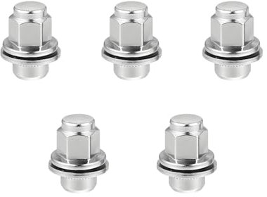 Lcyen Juego de 5 tuercas de rueda para Jaguar XF XE X-Type F-TYPE S-TYPE XJ X350 X351 X358 XK XKR M12 x 1.5 tuercas de bloqueo de rueda