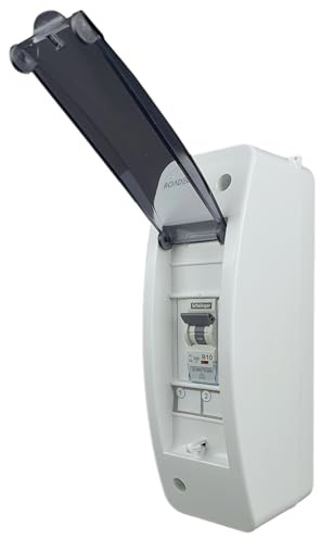 RoadEu - Tableau Electrique Disjoncteur de protection, distributeur de courant B 10A 1P 230V – Disjoncteur, boîte à fusibles, répartiteur en saillie