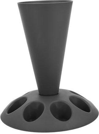 SECFOU Piping Bag Stand with Slots Removable Piping Tip Organizer Gray Pastry Bag Holder for Baking Accessories and Cake Decorating