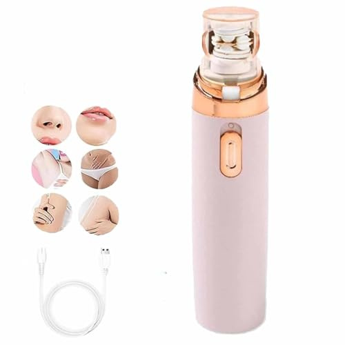 Epibella Depiladora, dispositivos de depilación facial para mujer, recargables, depiladora facial para manos, piernas, axilas (rosa)