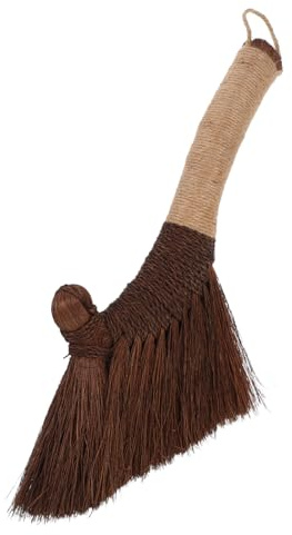 ULTECHNOVO Balai Paille Naturelle Brosse à Poils Souples Balai à Main Portable pour Bureau Maison Cuisine Et Nettoyage Meubles