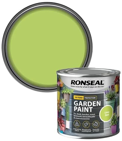 DUAYRA Garden Wood Paint 250ML | Outdoor Furniture Paints | Multi-Surface Waterproof Weather Resistant | Quick Drying Formula | For Benches, Terracotta Pots, Brickwork, Stones | (Lime Zest)