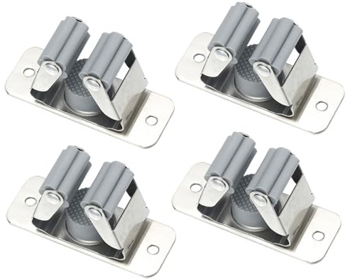 Yizunnu Lot de 4 supports muraux pour balai en acier inoxydable avec long manche pour cuisine, salle de bain, jardin, buanderie, garage, abri de jardin
