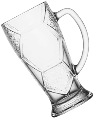 WEKADRIN Jarra de Cerveza de Vidrio Transparente para Hogar y Fiestas Vaso Grande para Partidos de Fútbol Diseño Elegante y Fácil de Limpiar para Bebidas Frías