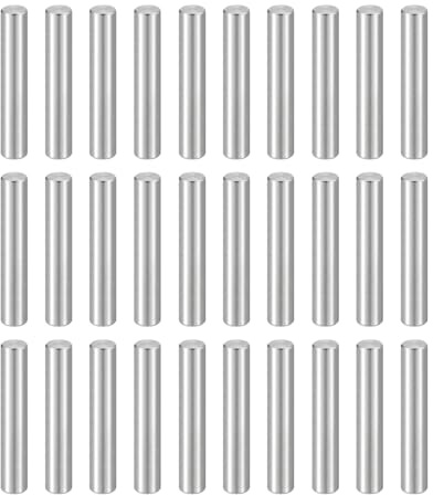 QUARKZMAN 100 Piezas Pasadores De Espiga M3(3mm) X 18mm Plateado | Soporte De Estante Cilíndrico, Varillas De Sujeción, 304 Acero Inoxidable, Para Dispositivos Metálicos