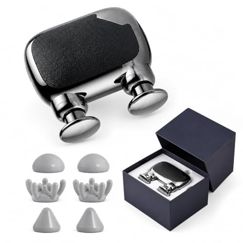 ALLILUYAA Massagepistole 3-Stufig Einstellbar Leiser Betrieb | Mini Massagegerät für Die Muskelpflege Und Schmerzlinderung, Schwarz Doppelköpfig