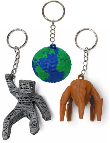 3-pack LLaveros figurer inspirerade av Project Hail Mary - Alien Rocky, Grace och Planet Earth hängande statyer - samlarobjekt inspirerade av filmen Project Hail Mary - Frälsningsprojekt