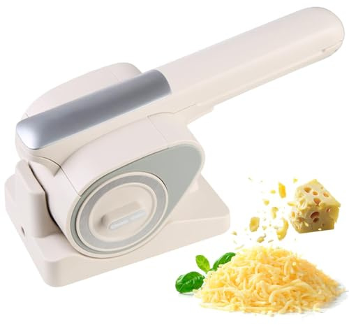 Râpe à fromage électrique sans fil rechargeable automatique avec 2 cylindres, idéale pour fromage, noix, chocolat et légumes