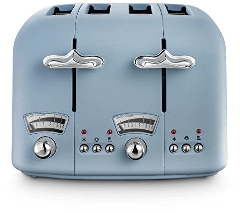 De'Longhi Argento Flora CT04.AZ 4 Slice Toaster - Agave Blue