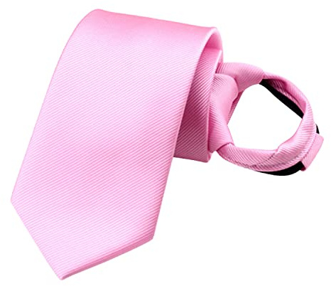 WANYING Reißverschluss Krawatte 6cm Schmalen Krawatte für Herren Vorgebunden Security Sicherheits Krawatte Casual Business Länge 48cm - Einfarbig