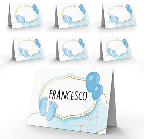 Segnaposto Battesimo Bimbo Elegante - 40 Segna Posto Battesimo Bambino - Decorazioni Cerimonia Originali