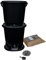 Skaza Bokashi Essential - Set di pattumiera biologica da cucina (2 x 15,3 litri) + base – secchio per compost cucina e giardino in plastica riciclata – Starter Set + incl. 1 kg di base per