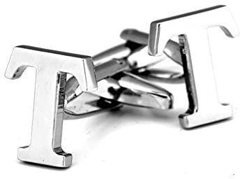 Oberhemd Manschettenknöpfe, Manschettenknöpfe Buchstaben Silber Versilbert Cufflinks Buchstabe T Schmuck Geschenk
