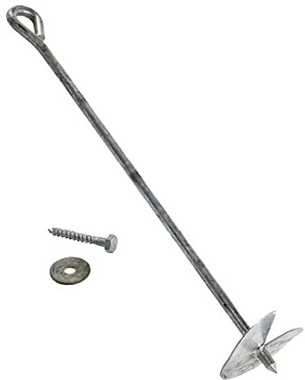 Bodenanker-Set zum Eindrehen oder Betonieren, inkl. Befestigungsmaterial - für Schaukel, Spielturm & Spielgeräte im Außenbereich (Bodenanker 50 cm)