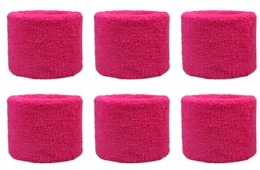 FSSTUD 6 Pcs Kid Wrist Sweatbands Elastic Tennis Wrist Bands Athletic Gymnastic Wristbands Sports Working Out Wristband Bracelets Basketball Football Sweat Band