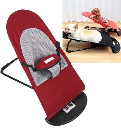 Sorandy Sedia a Dondolo Portatile per Cani, Design Pieghevole per comodità, Regolabile in Altezza per Il Comfort, Letto Ideale per Cani di Piccola Taglia, Cuccioli e Gatti (Tessuto di