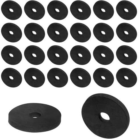 QUARKZMAN 30uds Espaciadores de Goma 25mm OD, 6mm ID, 3mm Altura Redondo Antivibración Espaciador Buje Ojales Gruesos Arandelas para Casa Coche Accesorios