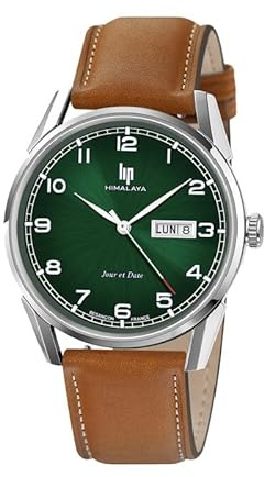 Lip Himalaya 40 Montre Homme Acier Cuir Marron 671715