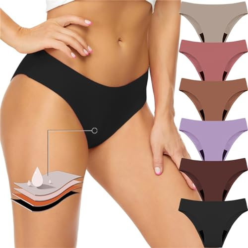 riou Costume da Bagno Mestruale per Ragazze e Adolescenti,Pantaloni da Nuoto per Il Periodo,Costumi da Bagno Donna Bikini a Vita Alta, Bikini Donna Mestruale Basic SLI,Slip del Bikini del Periodo