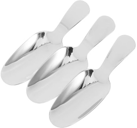 ABOOFAN Teelöffel-set Mit Kurzem Griff 3-teilig Edelstahl-schaufel Teegeschirr-zubehör Für Nachmittagstee-partys