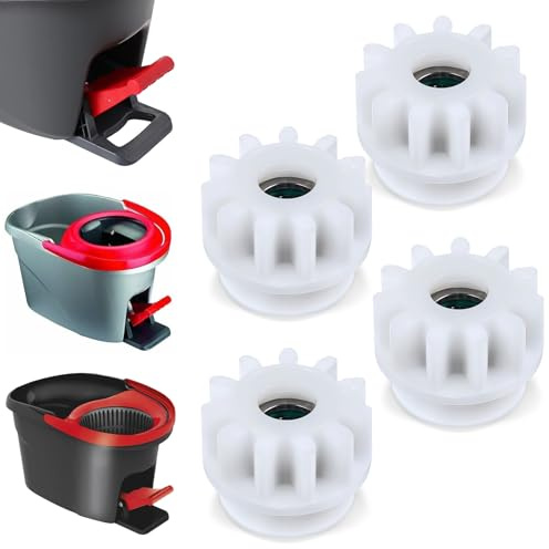Piriuuo 4 pezzi di ricambio Spin Mop, scopa a pedale, ruota dentata, cuscinetti a secchio, riparazione pedali e altri